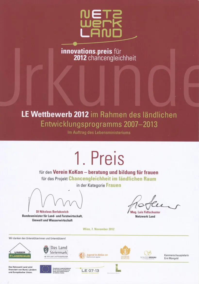 2012 1112 Urkunde Innovationspreis 2012 2012 1112 Urkunde Innovationspreis 2012